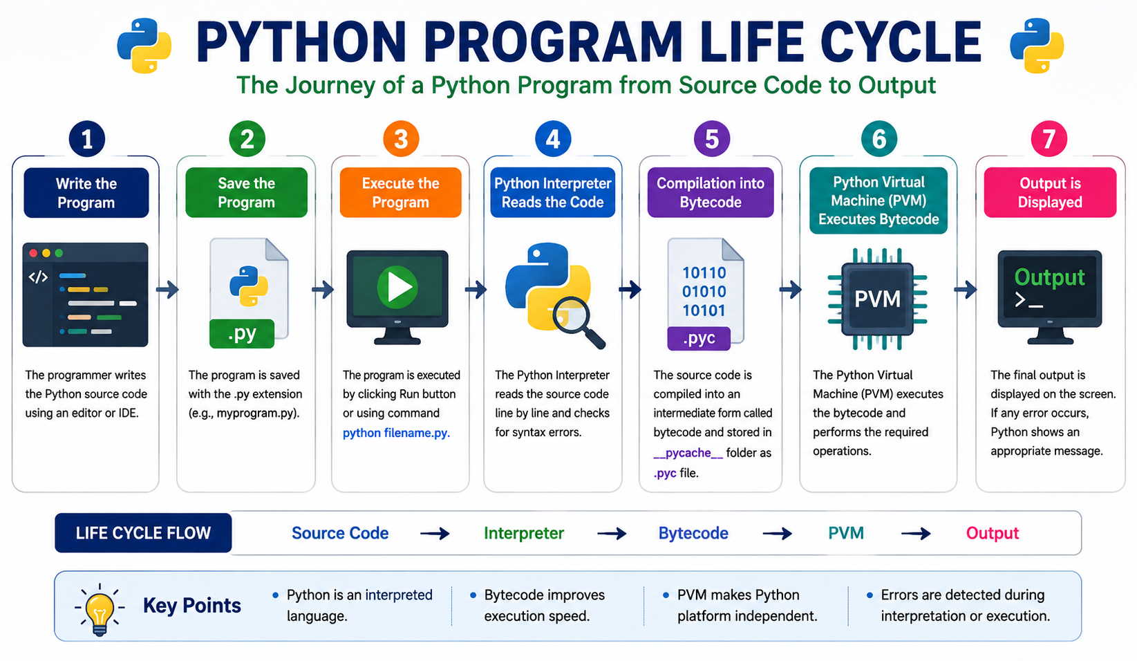 Stages of Python Program Life Cycle
