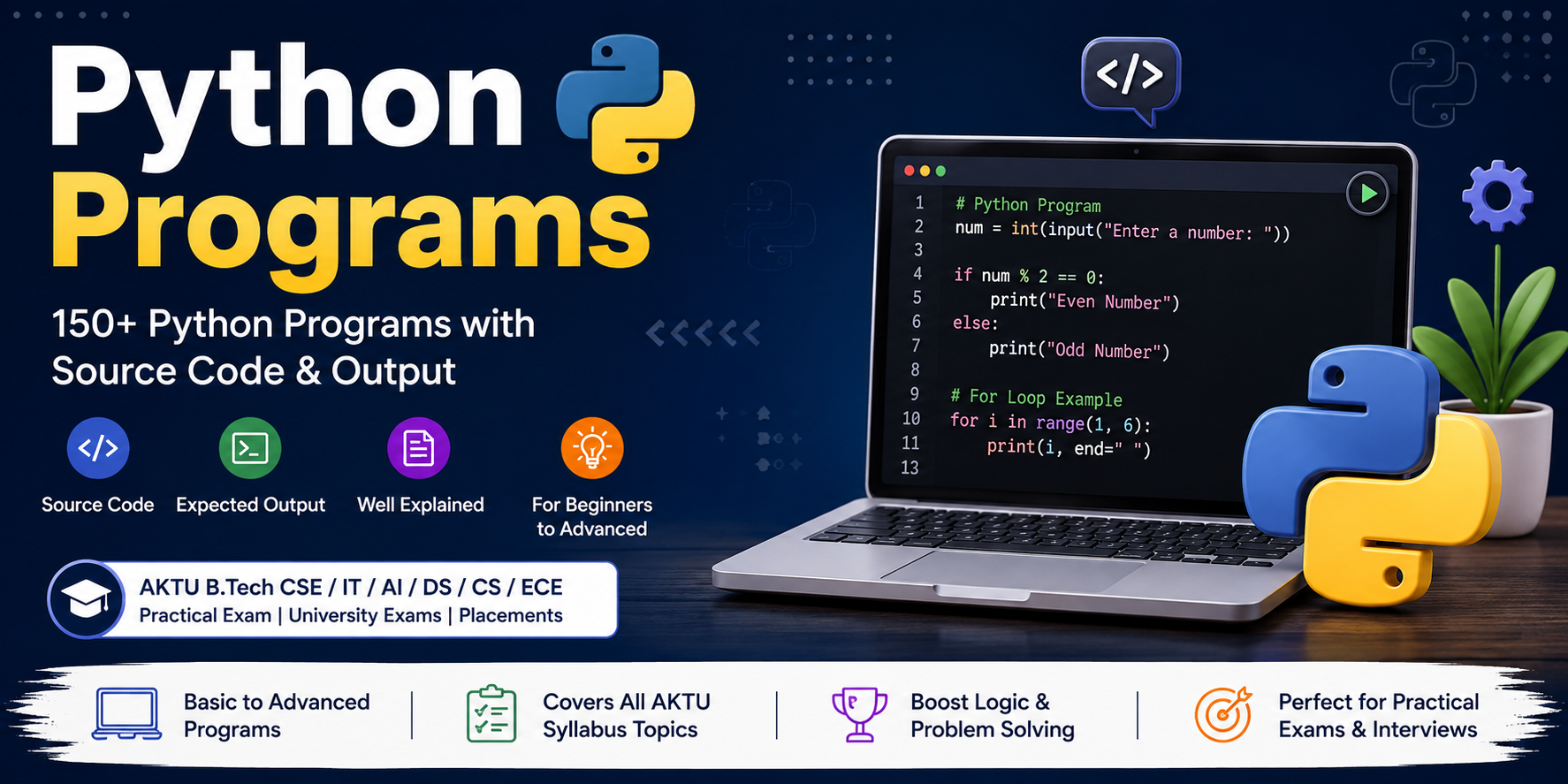 Python Programs with Output