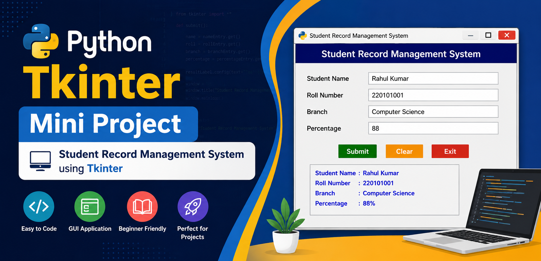 Tkinter Mini Project using Python