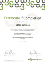 W3Schools Certificate